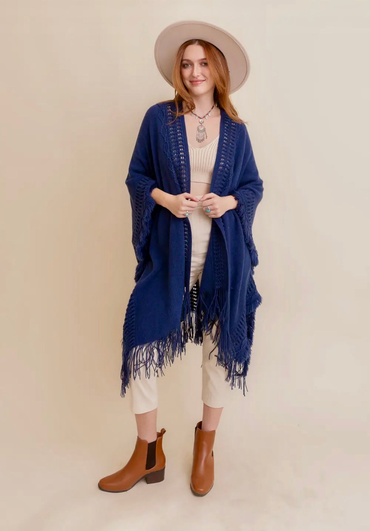 Open Front Bohemian Ruana